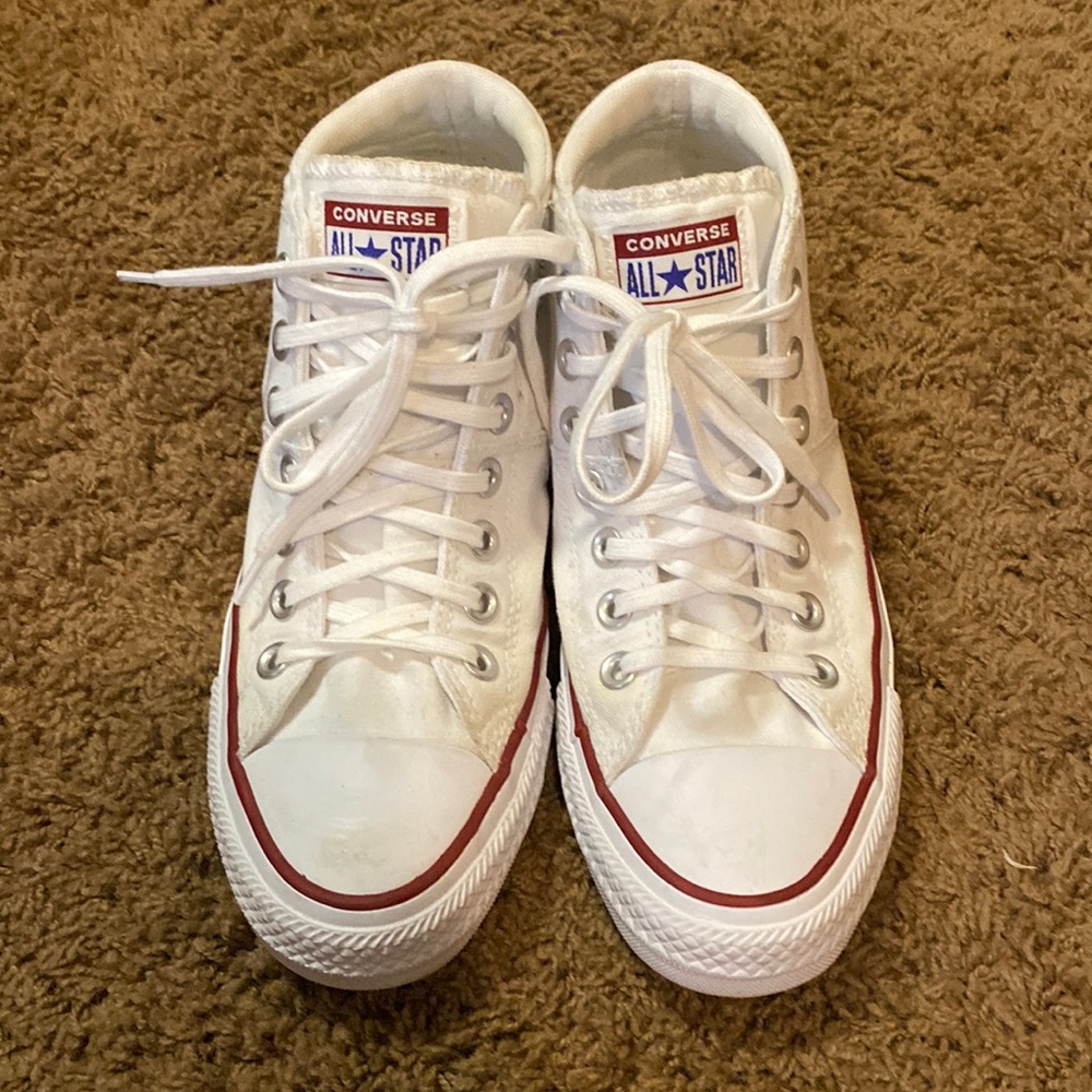 The shoes are mid rise converse and they are from converse